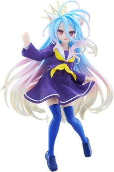 Аниме фигурка TAITO Широ Shiro Cat Ear School Uniform Ver Нет игры нет жизни No Game No Life 18 см