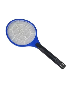 Мухобійка електрична Rechargeable Mosquito-hitting Swatter тришарова акумуляторна Чорно-синій