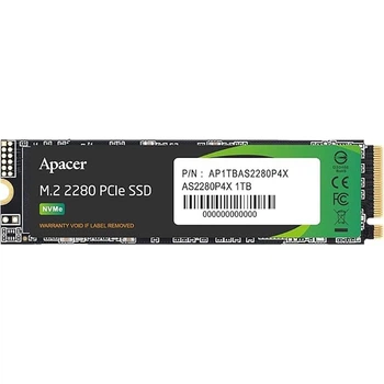 Накопитель SSD Apacer AS2280P4X 1TB Черный M.2 2280 PCIe 3.0 x4 3D TLC (AP1TBAS2280P4X-1)