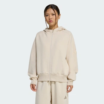 Женская толстовка SOFT LUX FULL-ZIP adidas KT0443 (S) бежевый (4068822051934)