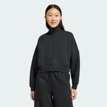Женская олимпийка Off Placed 3-Stripes Zip Up adidas JX2705 (L) черный (4068808277549)