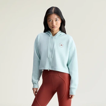 Женское укороченное худи adidas by Stella McCartney Sportswear adidas JZ0655 (L) зеленый (4068814652903)