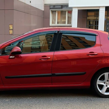 Дефлекторы окон VL-Tuning на Peugeot 308 I 2007-2013 хэтчбек 5d (накладные)