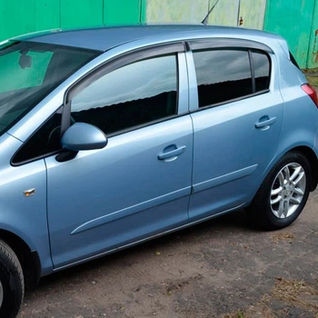 Дефлекторы окон VL-Tuning на Opel Corsa D 2006-2014 хэтчбек 5d (накладные)