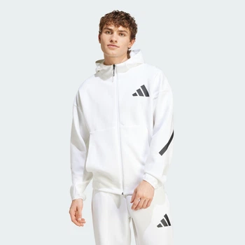 Мужское худи New adidas Z.N.E. Full-Zip adidas JF2443 (M) белый (4067896533391)