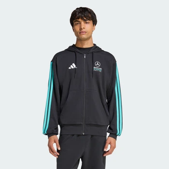 Чоловіча толстовка MERCEDES - AMG PETRONAS FORMULA 1 TEAM DNA FULL ZIP adidas KE5910 (XS) чорний (4068819405061)