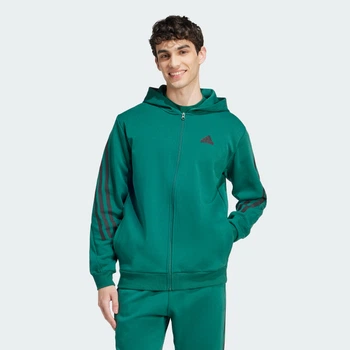 Чоловіче худі Future Icons 3-Stripes Full Zip adidas IW8531 (S) зелений (4067896670416)
