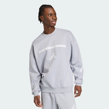 Мужской свитшот New adidas Z.N.E. adidas KE4707 (XS) серый (4068822654975)