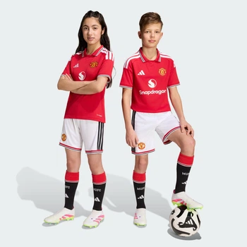 Домашние шорты Manchester United 26/27 Home Kids adidas KC4782 (176) белый (4069989457416)