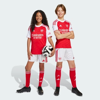 Детские домашние шорты Arsenal 25/26 Home Kids adidas JI9528 (164) белый (4068808732666)