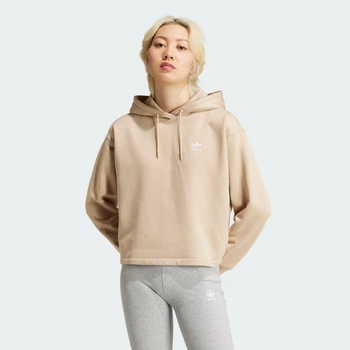 Женское худи Trefoil Cropped adidas IY4698 (L) бежевый (4067893227088)