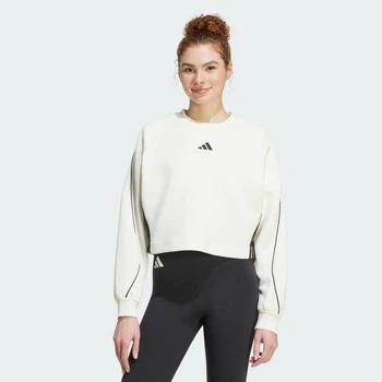 Женский свитшот Stadium 3-Stripes Crewneck adidas JW0506 (XL) белый (4068808820059)