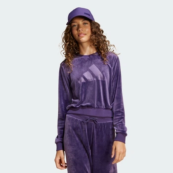 Дитячий світшот Girl Holiday Glam Cropped Kids adidas JW2437 (152) фіолетовий (4068808240833)