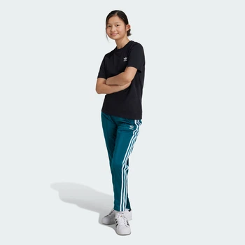 Детские спортивные брюки Adicolor SST Open Hem Slim Track Kids adidas IY9788 (140) бирюзовый (4067895520866)