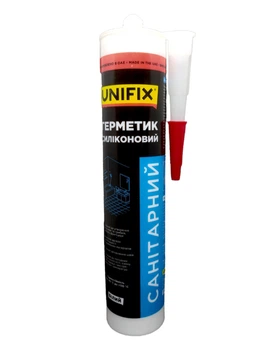Герметик силіконовий санітарний UNIFIX (білий) 280 мл (UNIFIX)