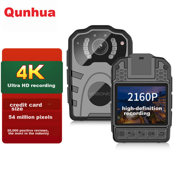 VOSONIC D2 64GB 4K нательная камера для сотрудников правоохранительных органов, миниатюрная портативная нагрудная камера высокого разрешения с функцией аудио- и видеозаписи.