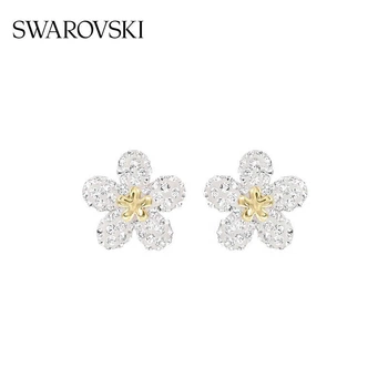 Сережки-гвоздики SWAROVSKI IDYLLIA з милою квіткою для жінок, подарунок на день народження, День богині, 38 мм, 5136838