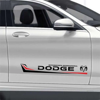 Наклейки Dodge на передние двери 72*9 см черный