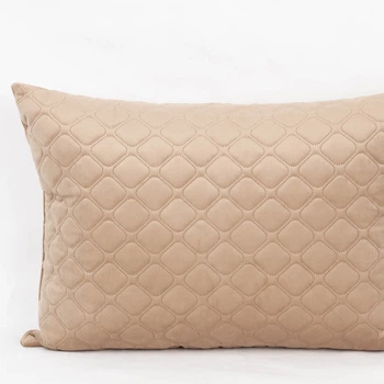 Подушка декоративная 50×70 ТЕП VELOUR золотой беж, велюр, мягкая, антиаллергенная