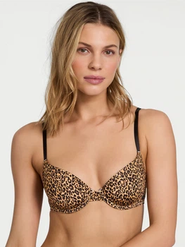 Бюстгальтер с косточками уплотненный Victoria's Secret 978626846 38B Леопардовый (1159861458)