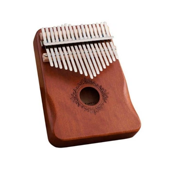 Музыкальный инструмент Калимба Kalimba на 17 язычков Ручное фортепиано Коричневый с Узором K-17-01K