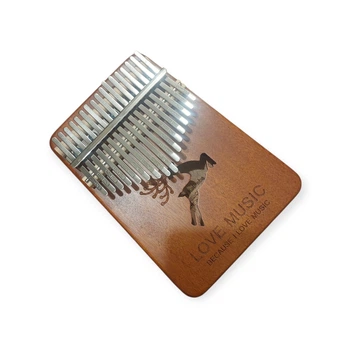 Калимба Kalimba на 17 язычков Ручное фортепиано Благородный Олень Love Music Коричневый K-17-09K