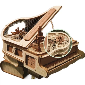Конструктор ROKR Magic Piano Фортепиано с музыкальной шкатулкой 223 детали