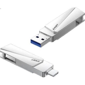 Твердотільний USB-флеш-накопичувач EAGET 512 ГБ, USB 3.2 Type-C з подвійним інтерфейсом, високошвидкісний SU60 великої ємності для використання на телефоні та комп'ютері, офісний мобільний жорсткий диск, системний завантажувальний диск