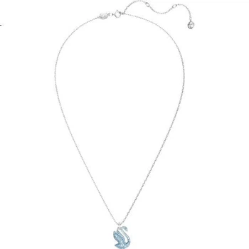 Колье SWAROVSKI «Лебедь» (Голубой лебедь), женский подарок на день рождения для девушки, женское украшение 5660594