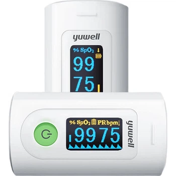 Высокоточный медицинский пульсоксиметр Yuwell YX302 с зажимом для пальца, датчиком насыщения крови кислородом и пульса.