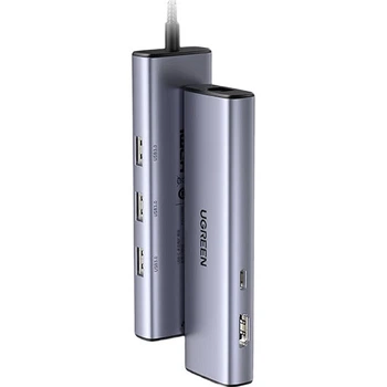 Док-станция расширения UGREEN Type-C, гигабитный Ethernet-концентратор, USB-разветвитель, сетевой кабель Thunderbolt 4 — HDMI, 4K HD, совместима с Huawei, Apple MacBook/Mac Mini.