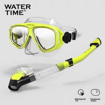 WATERTIME / Комплект снаряжения для дайвинга Shuichuan, включающий маску для подводного плавания, полную сухую трубку, подводный респиратор и плавательные очки.