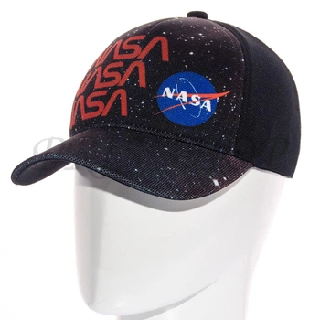 Бейсболка брендовая сублимация кепка мужская на липучке кукурудза NASA Sub21722 L / 57-58 Черный