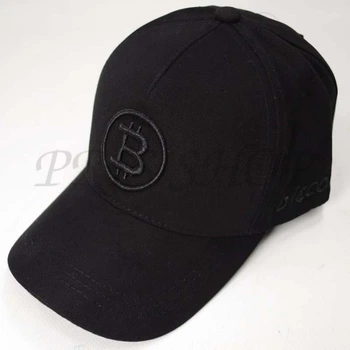 Кепка Unisex bitcoin с брендовая вышивкой бейсболка котоновая с регулировкой размера Bitkoin Bth24804 L / 57-58 Черный