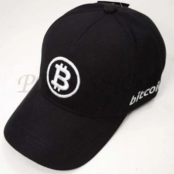 Кепка Unisex bitcoin с брендовая вышивкой бейсболка котоновая с регулировкой размера Bitkoin Bth24804 L / 57-58 Черный-Белый