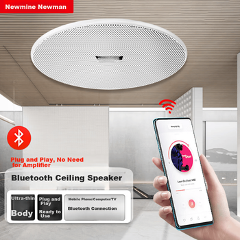 Newmine K-908A Бездротовий стельовий Bluetooth-гучномовець, гучномовець для підвісної стелі, система оповіщення для дому та бізнесу, головний блок