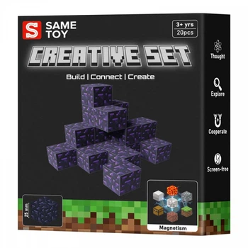Магнитный конструктор Same Toy Creative Set Obsidian 20эл mcraft-4931-sm