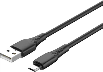 Кабель USB-microUSB 1м ColorWay (textured PVC) 3А, чорний (CW-CBUM094-BK)