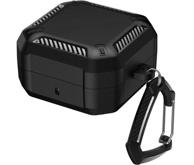 Чехол Primo Magnet Lock Rugged TPU для наушников Samsung Galaxy Buds 4 / Buds 4 Pro с карабином - Black