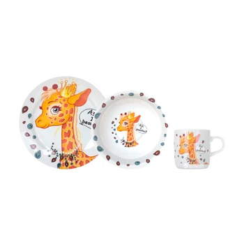 Детский набор посуды Limited Edition Pretty Giraffe C389 3 предмета