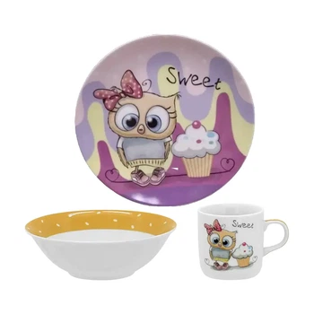 Детский набор посуды Limited Edition Sweet Owl YF6027 3 предмета