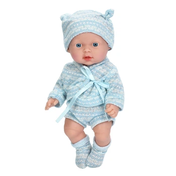 Интерактивная игрушка Пупс Limo Toy 225-B-E(Blue-1) со звуком, высота 26 см