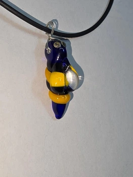 Скляний підвіс ISTA Lampwork на каучуковому шнурі 44-48см, R25