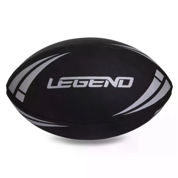 Регбійний м'яч для дітей та підлітків LEGEND Розмір 4 Біло-чорний для ігор та секцій