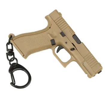 Брелок в виде пистолета Glock 17 хаки, подвижный