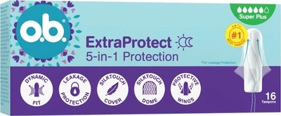 Тампони жіночі гігієнічні o.b. ExtraProtect Super+ Comfort 16 шт (3574661900490/3574661626079)