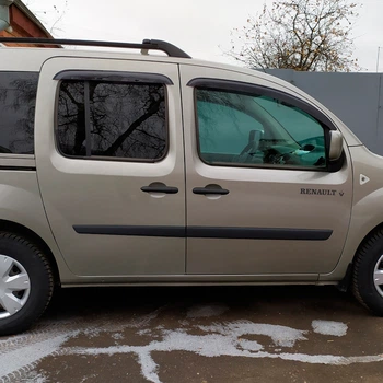 Дефлекторы окон VL-Tuning на Renault Kangoo II 2008- 5d (накладные)