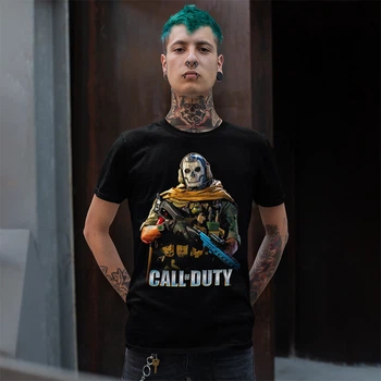 Футболка LOYS унисекс Call Of Duty (Modern Warfare Ghost) черный XL
