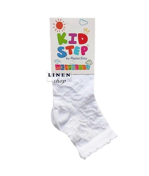 Белые ажурные детские носки на девочку Master Step KidStep 895 16 (обувь 24-26)