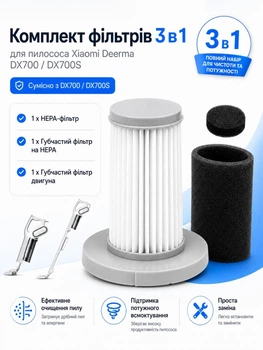 Комплект фільтрів для пилососу Xiaomi Deerma DX700 DX700S фильтр deerma dx700s